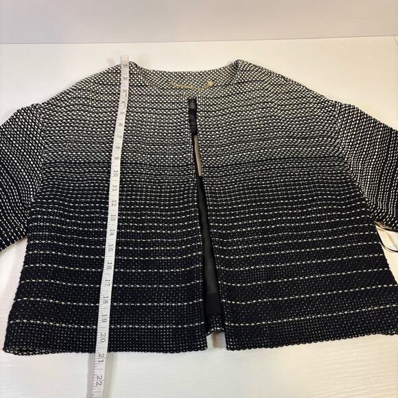 NWT Chico's Black and White Ombre Knit Bolero Jacket Size Medium CC0543 - Picture 4 of 9